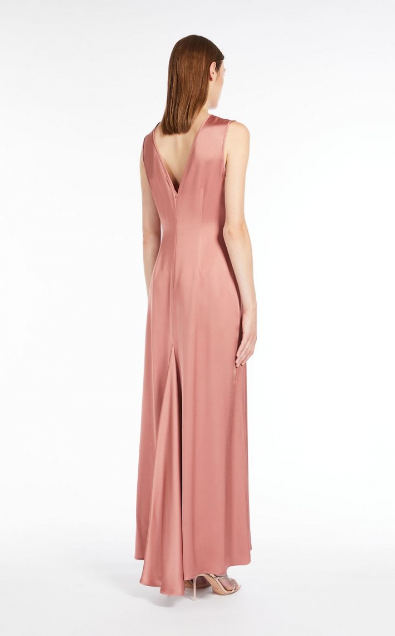 Max Mara Crepe Envers Satin Kleid Rosa | MMR593337