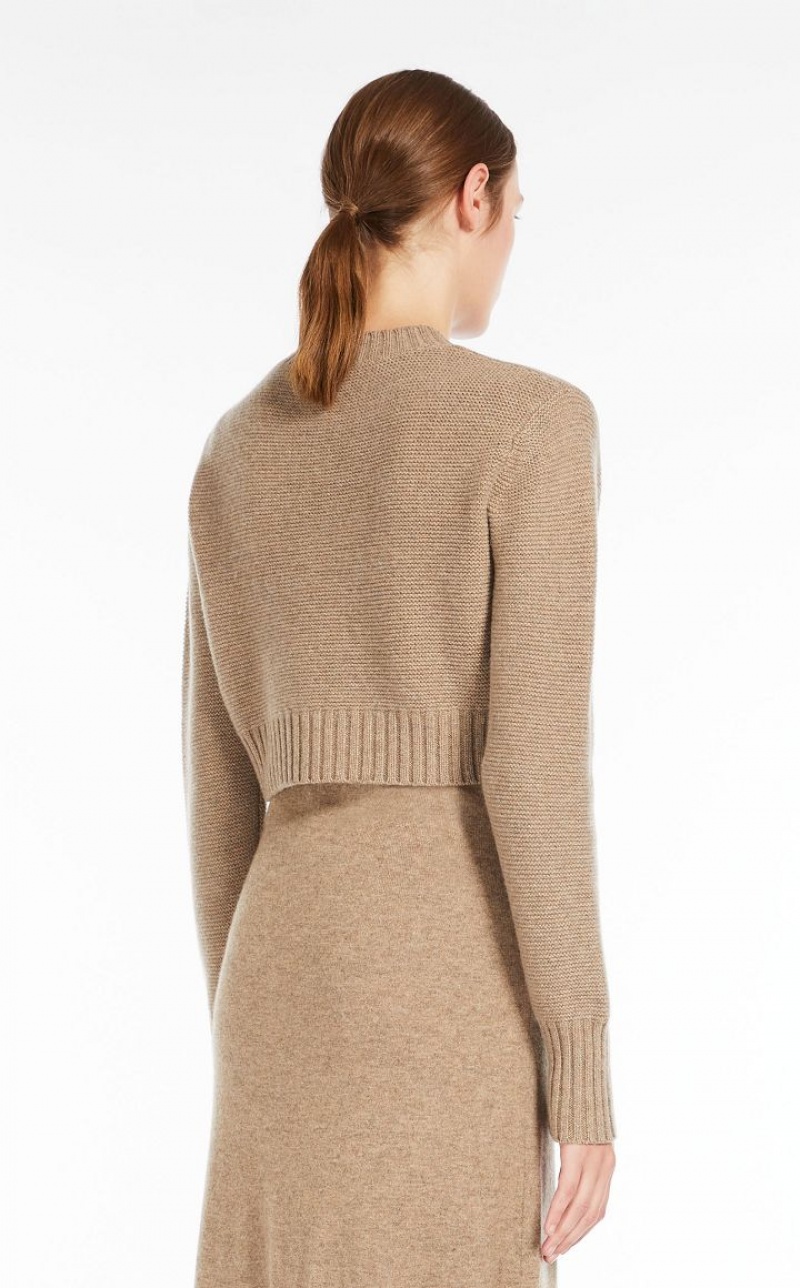 Max Mara Cropped, Cashmere Strickwaren Braun | MMR593473