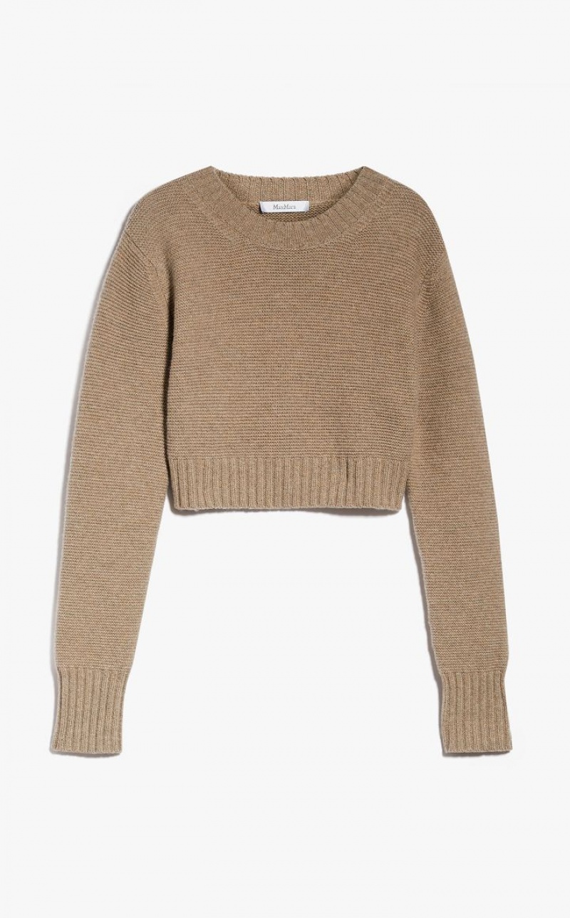 Max Mara Cropped, Cashmere Strickwaren Braun | MMR593473