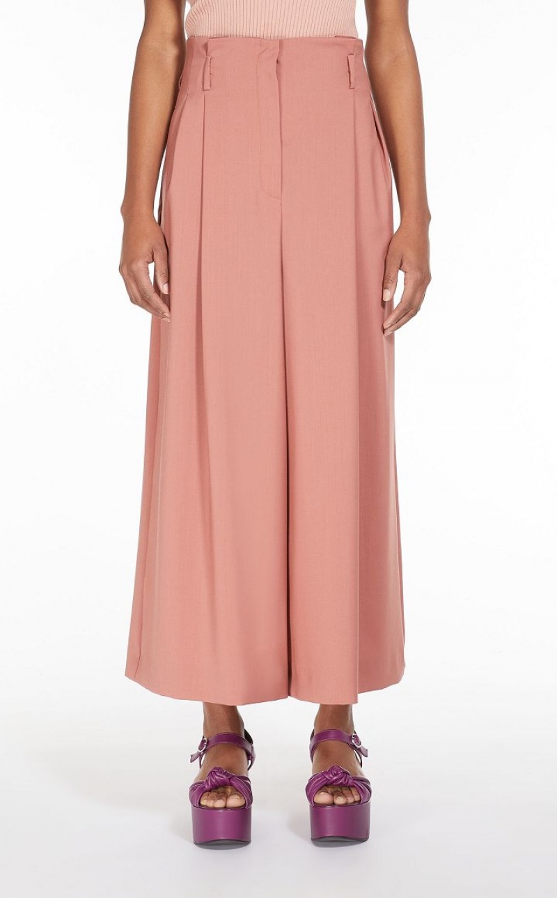 Max Mara Cropped In Stretch Wolle Anzüge Rosa | MMR593529