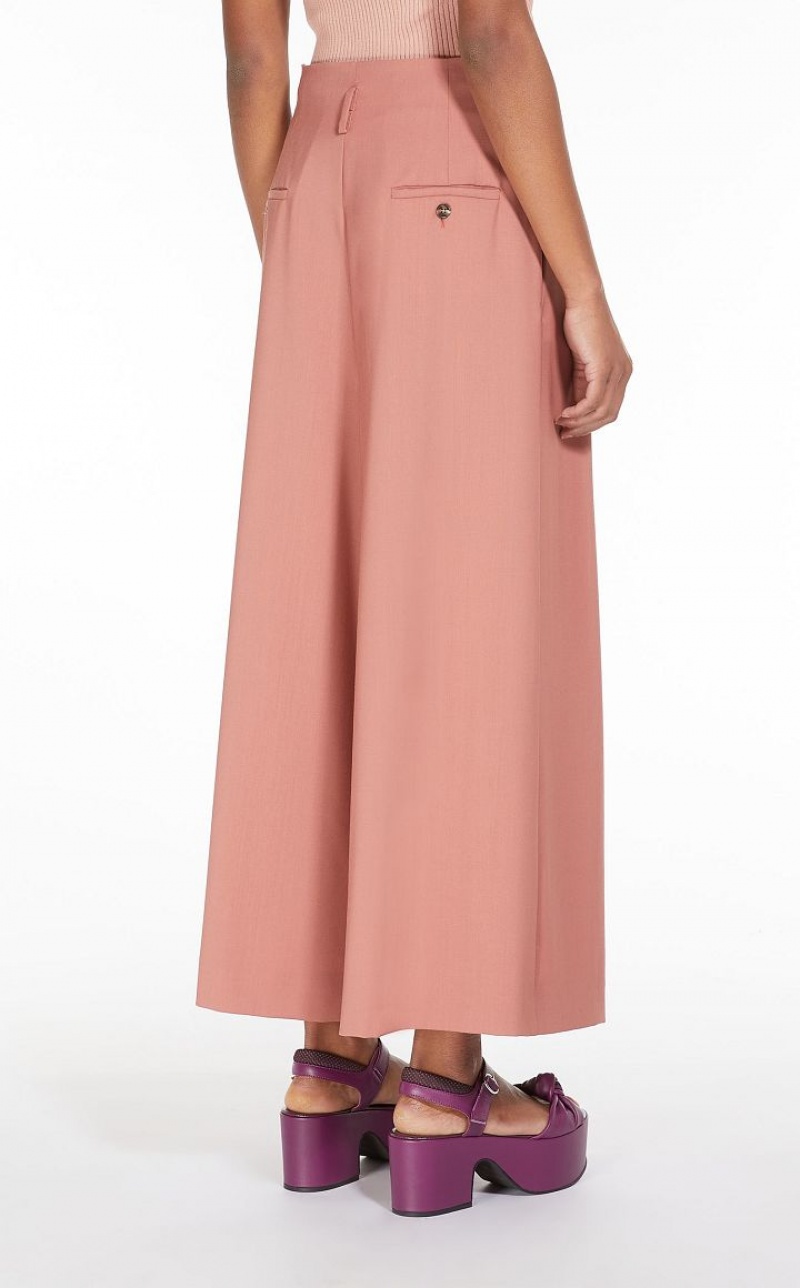 Max Mara Cropped In Stretch Wolle Anzüge Rosa | MMR593529