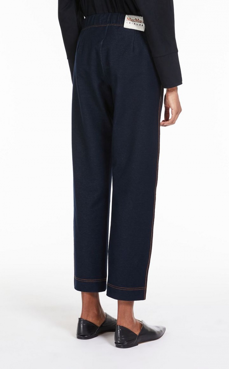 Max Mara Denim Jersey Joggers Jeans Navy | MMR593816