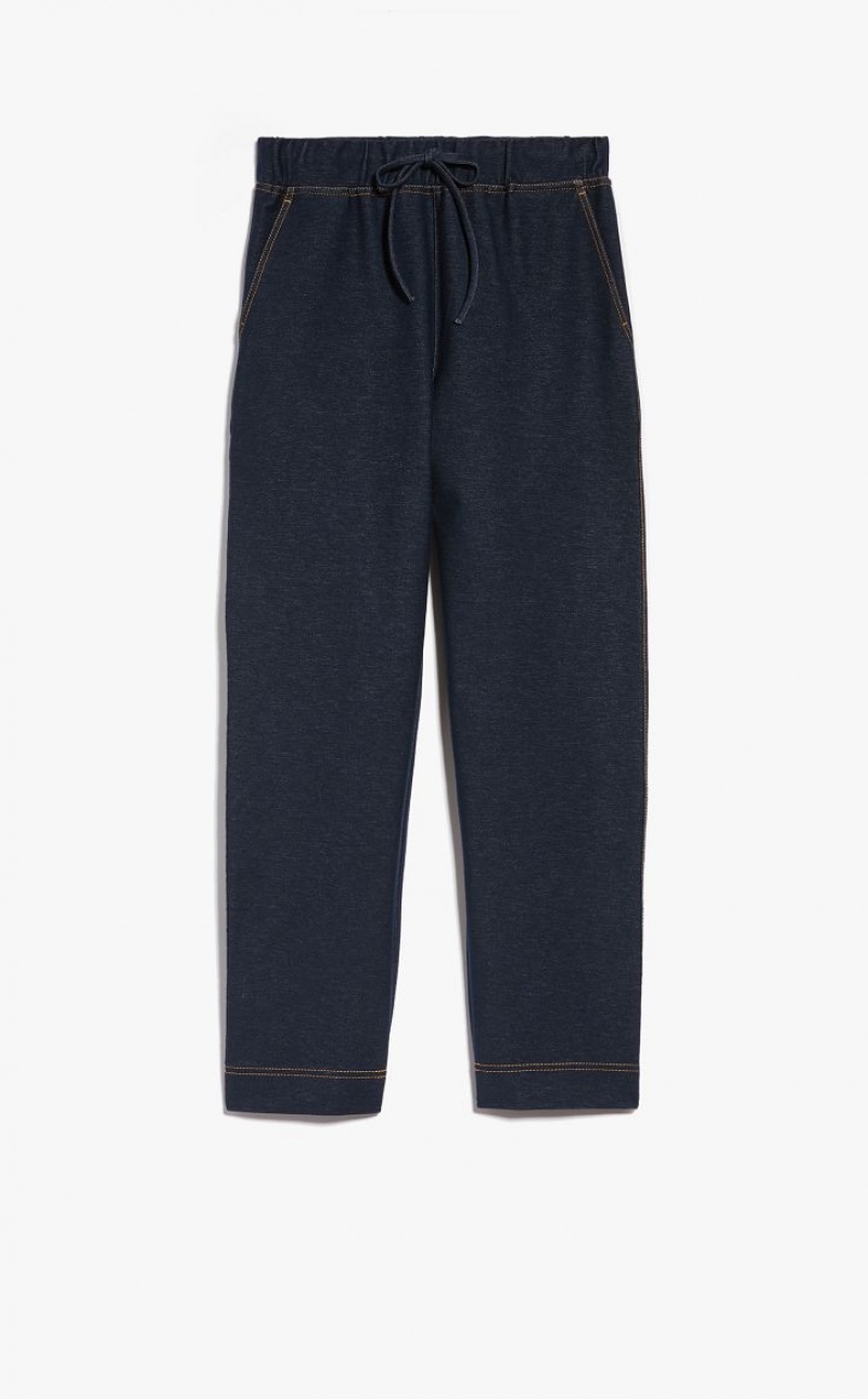 Max Mara Denim Jersey Joggers Jeans Navy | MMR593816