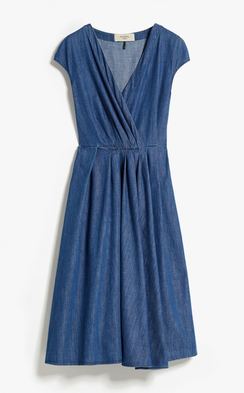 Max Mara Denim Wrap Kleid Navy | MMR593391