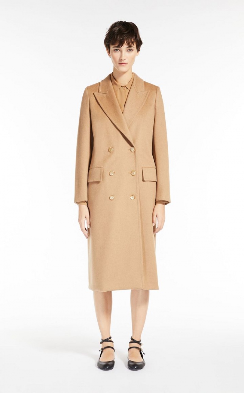 Max Mara Double-breasted Camel Trench Beige | MMR593945