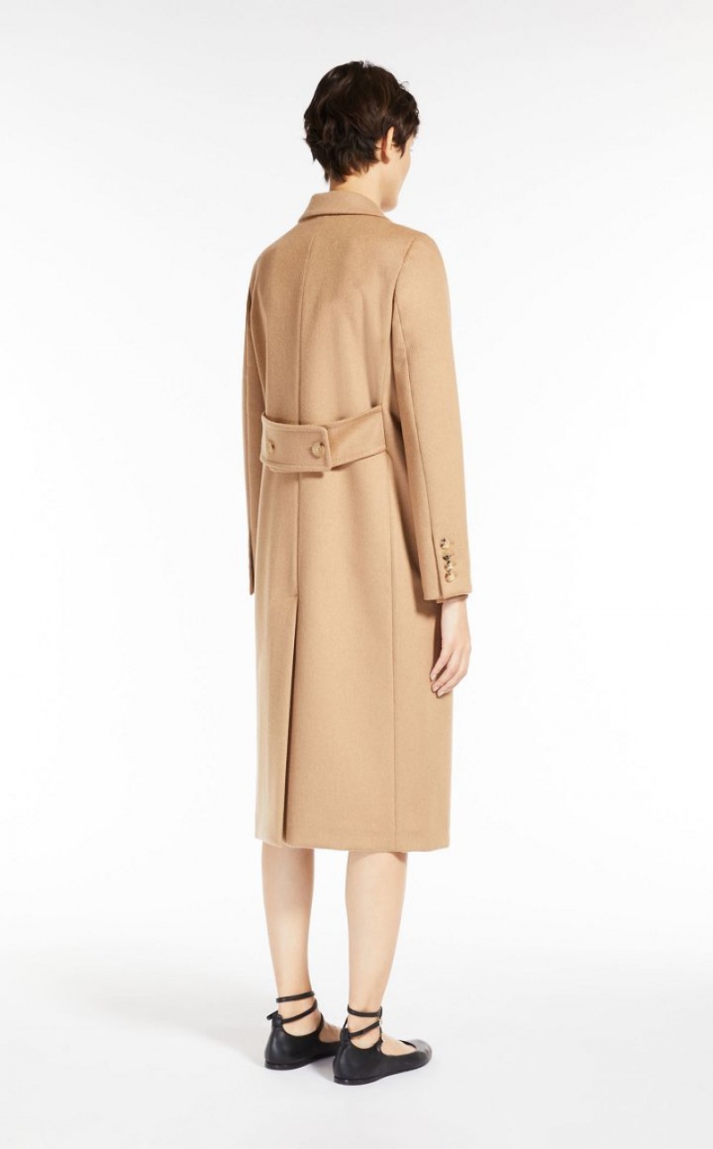 Max Mara Double-breasted Camel Trench Beige | MMR593945