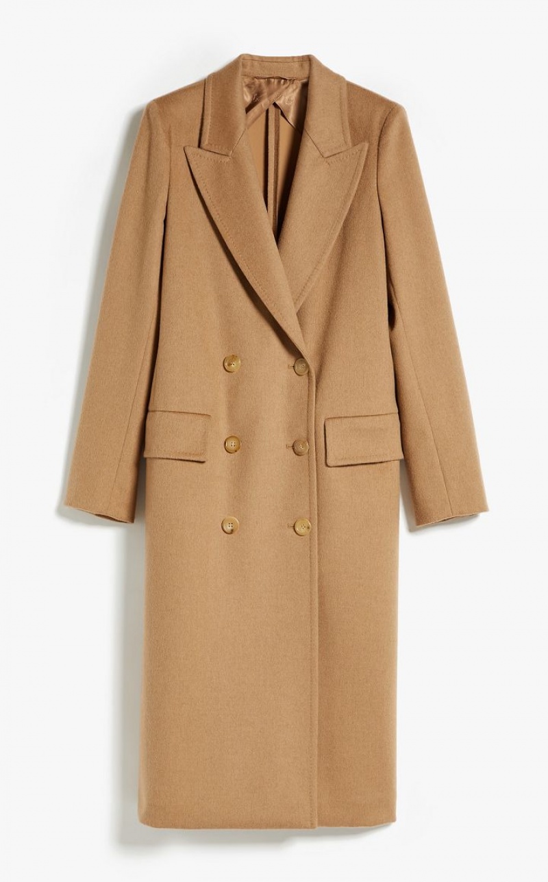 Max Mara Double-breasted Camel Trench Beige | MMR593945