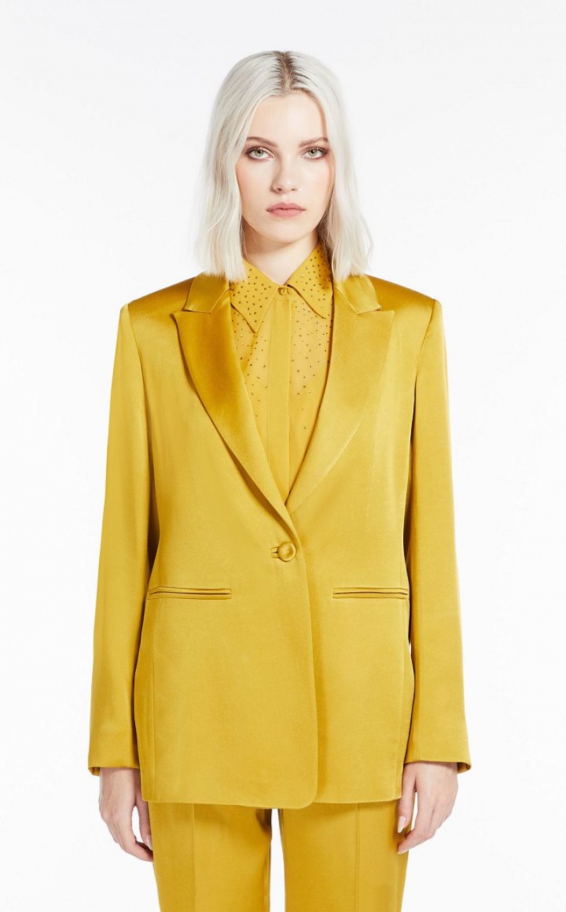 Max Mara Envers Satin Blazer Mango | MMR594040