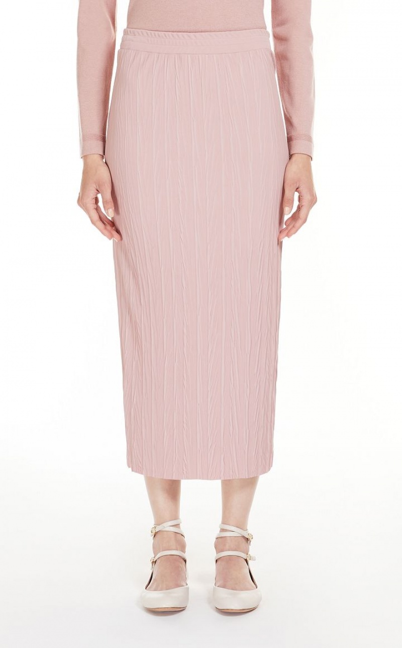 Max Mara Falten Jersey Pencil Röcke Rosa | MMR593691