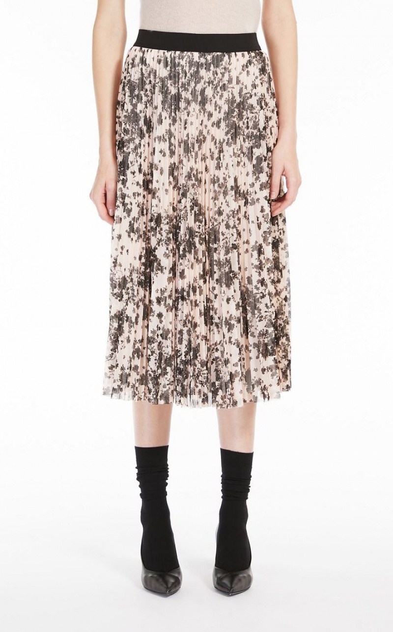 Max Mara Falten Printed Tulle Röcke Hellrosa | MMR593680