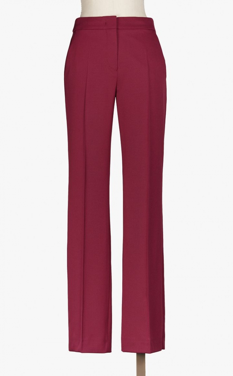 Max Mara Flared In Wolle Hosen Rosa | MMR593825