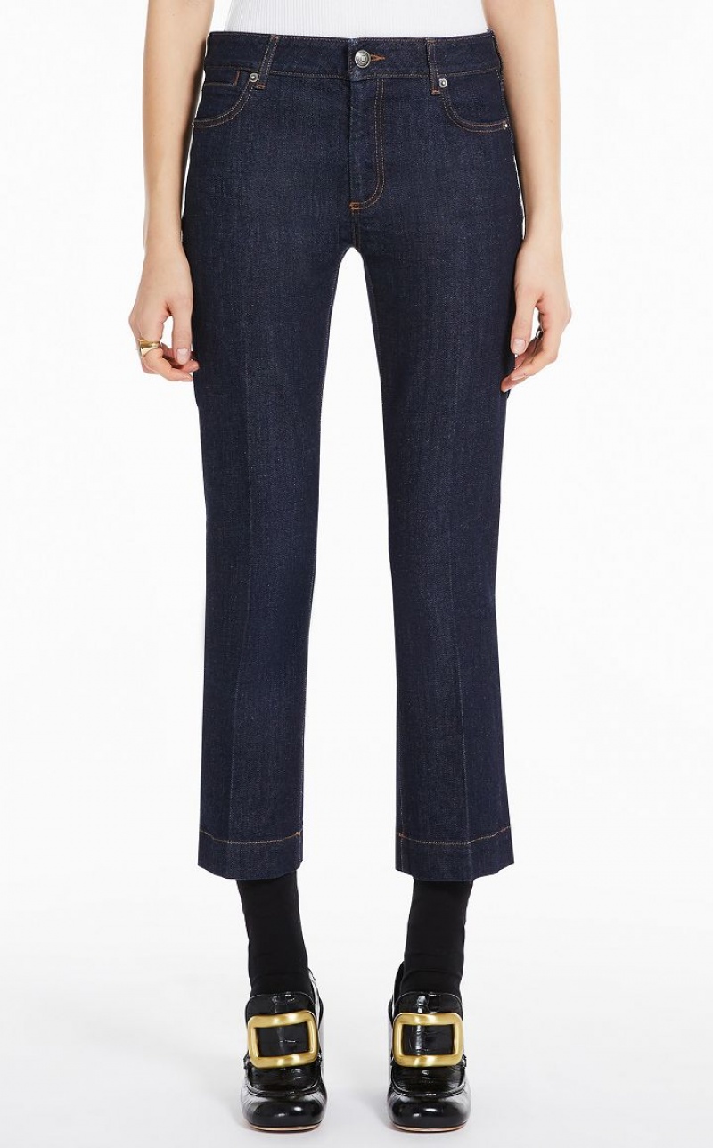 Max Mara Flared Perfect-fit Jeans Navy | MMR593776