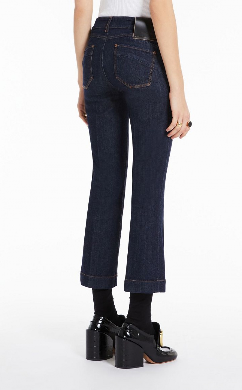 Max Mara Flared Perfect-fit Jeans Navy | MMR593776