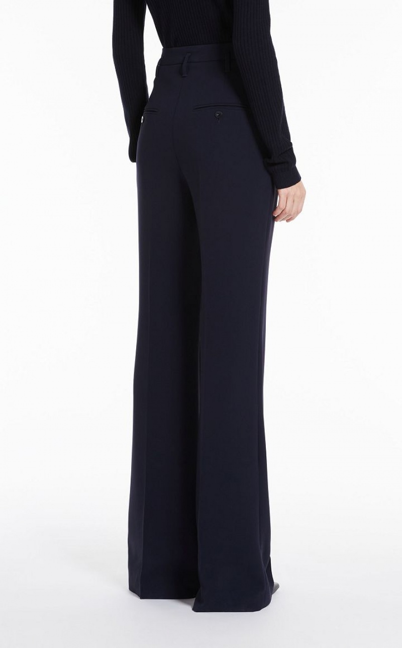 Max Mara Flared Technical Cady Anzüge Navy | MMR593538