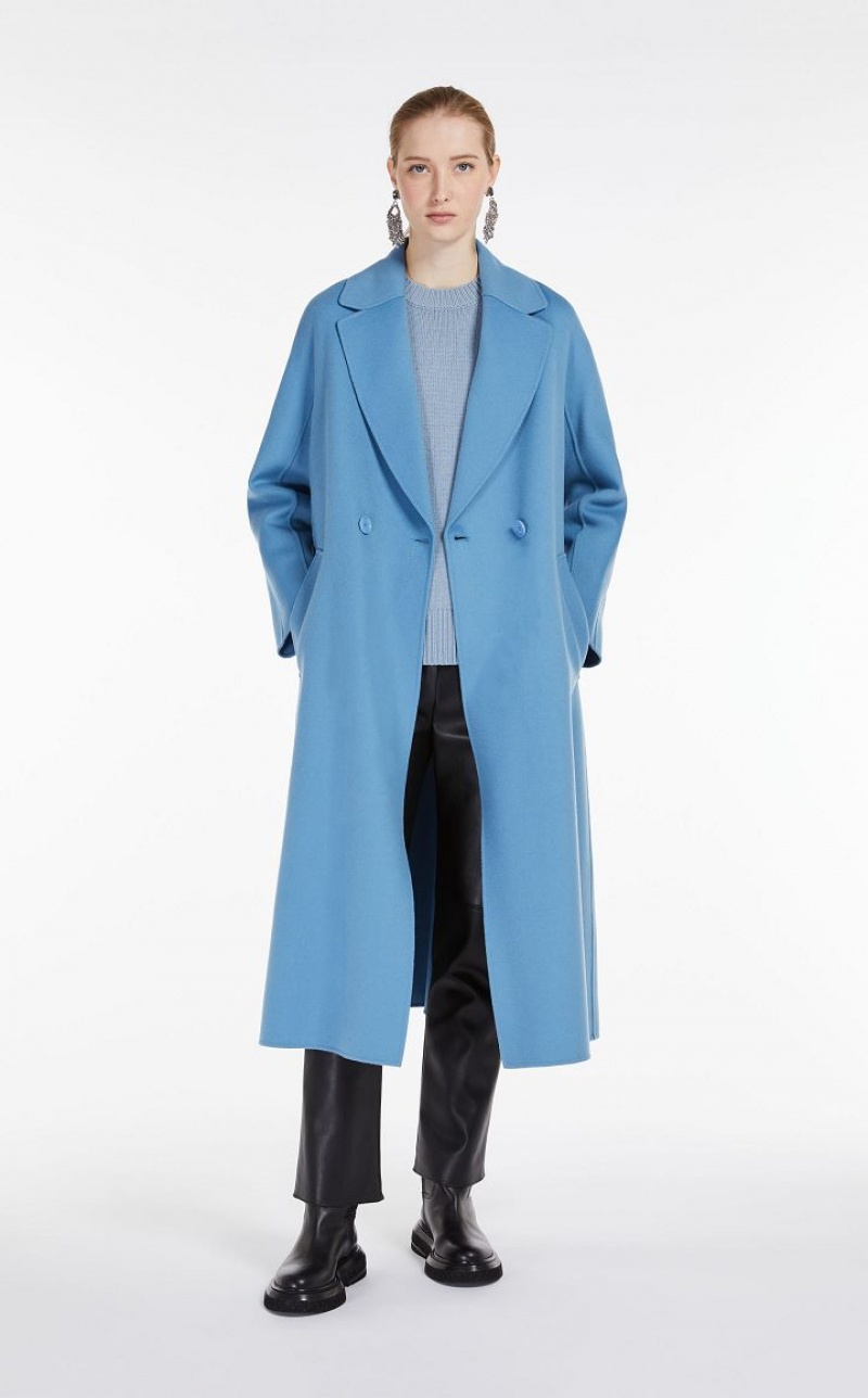 Max Mara Flared Wolle Mäntel Hellblau | MMR593846