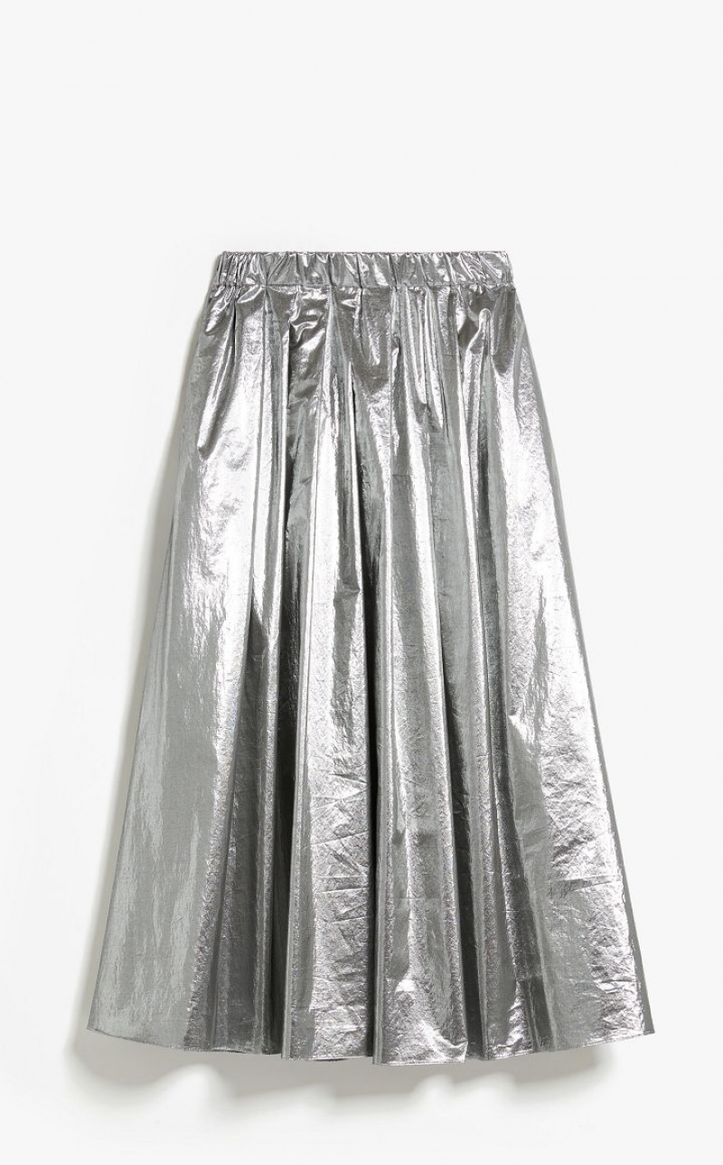 Max Mara Full In Taffeta Röcke Silber | MMR593729