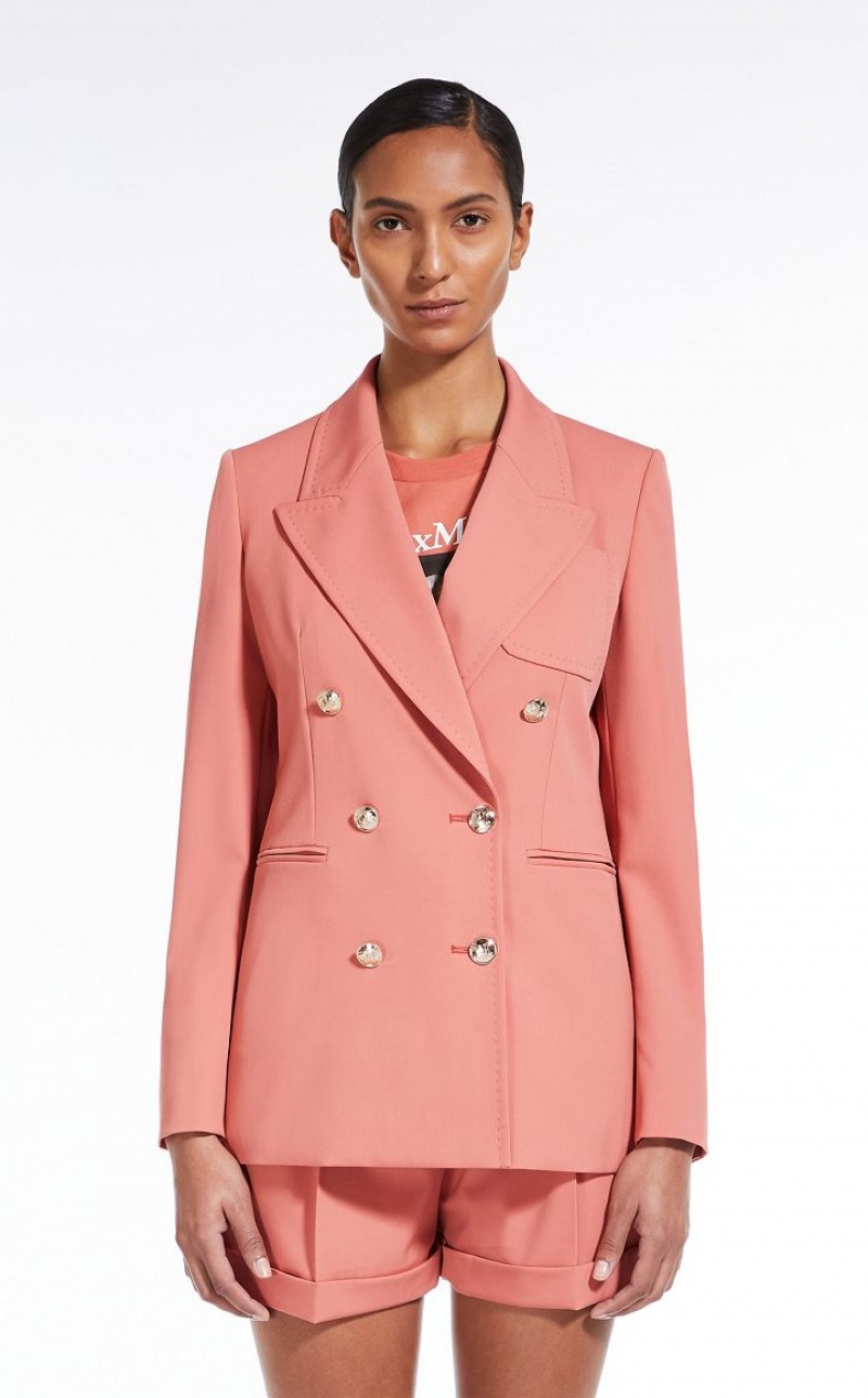 Max Mara Gabardine Wolle Anzüge Rosa | MMR593513