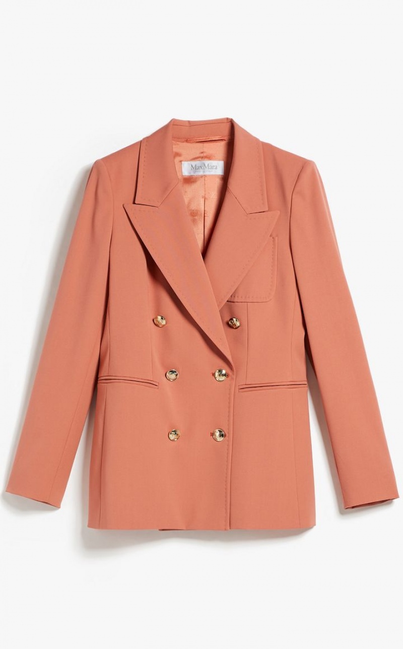 Max Mara Gabardine Wolle Blazer Rosa | MMR594084