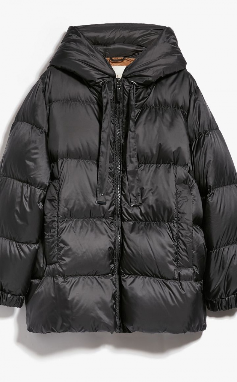 Max Mara Gesteppt Down Jacket In Wasser-resistant Canvas Padded Schwarz | MMR594000