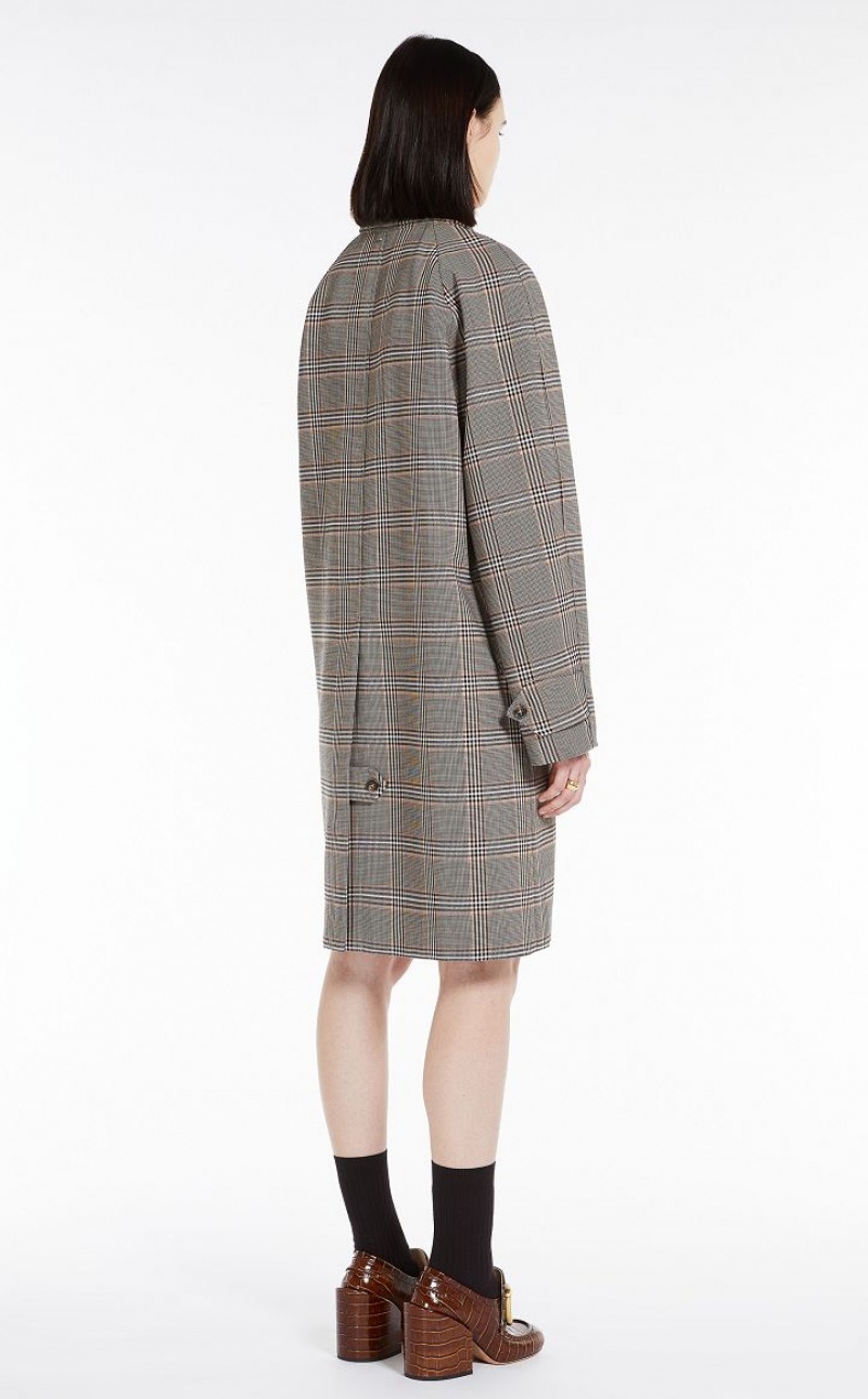 Max Mara Glen Plaid Duster Mäntel Braun | MMR593833