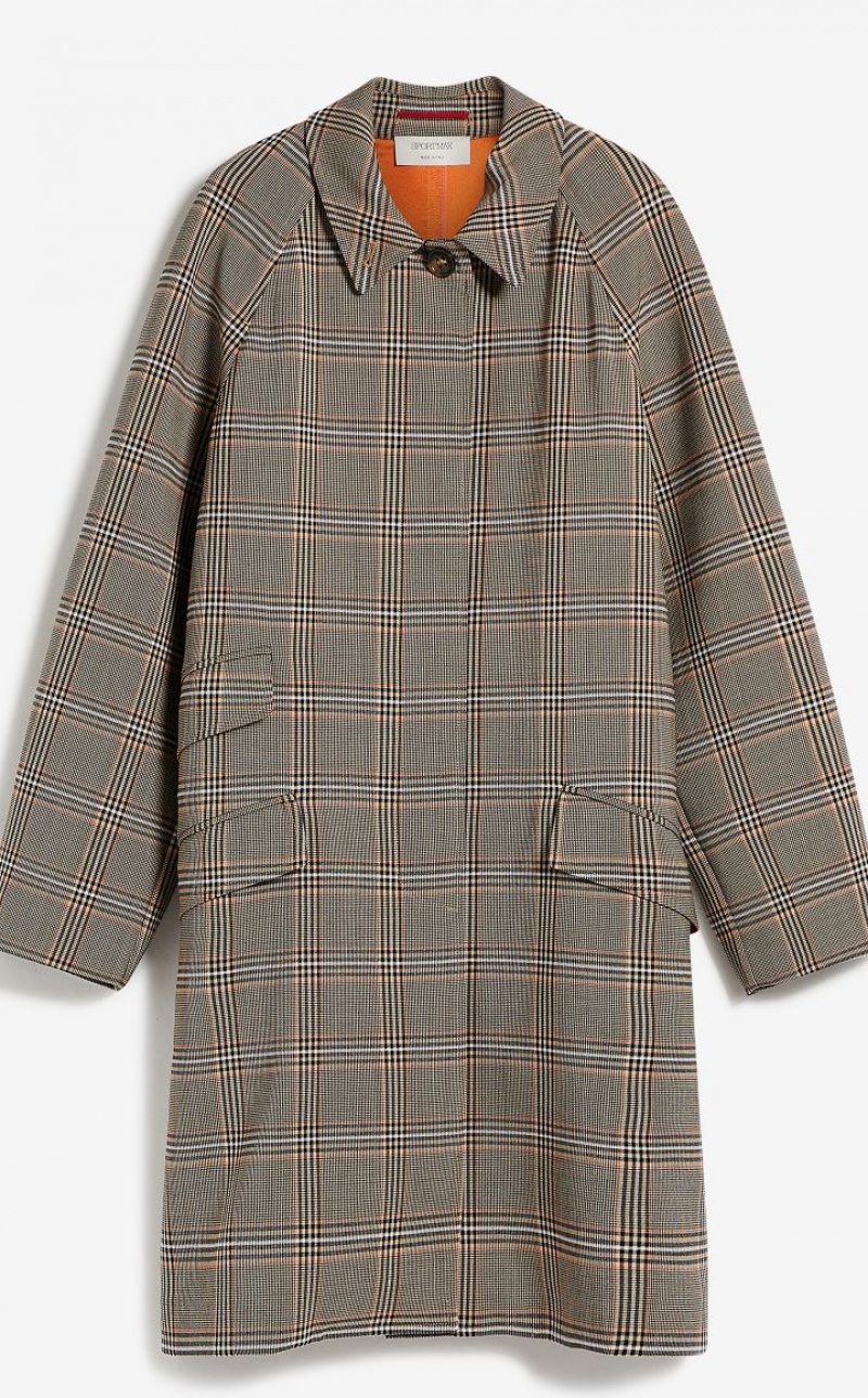 Max Mara Glen Plaid Duster Mäntel Braun | MMR593833