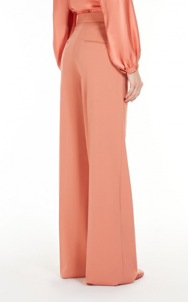 Max Mara High-waisted Wolle Anzüge Rosa | MMR593505