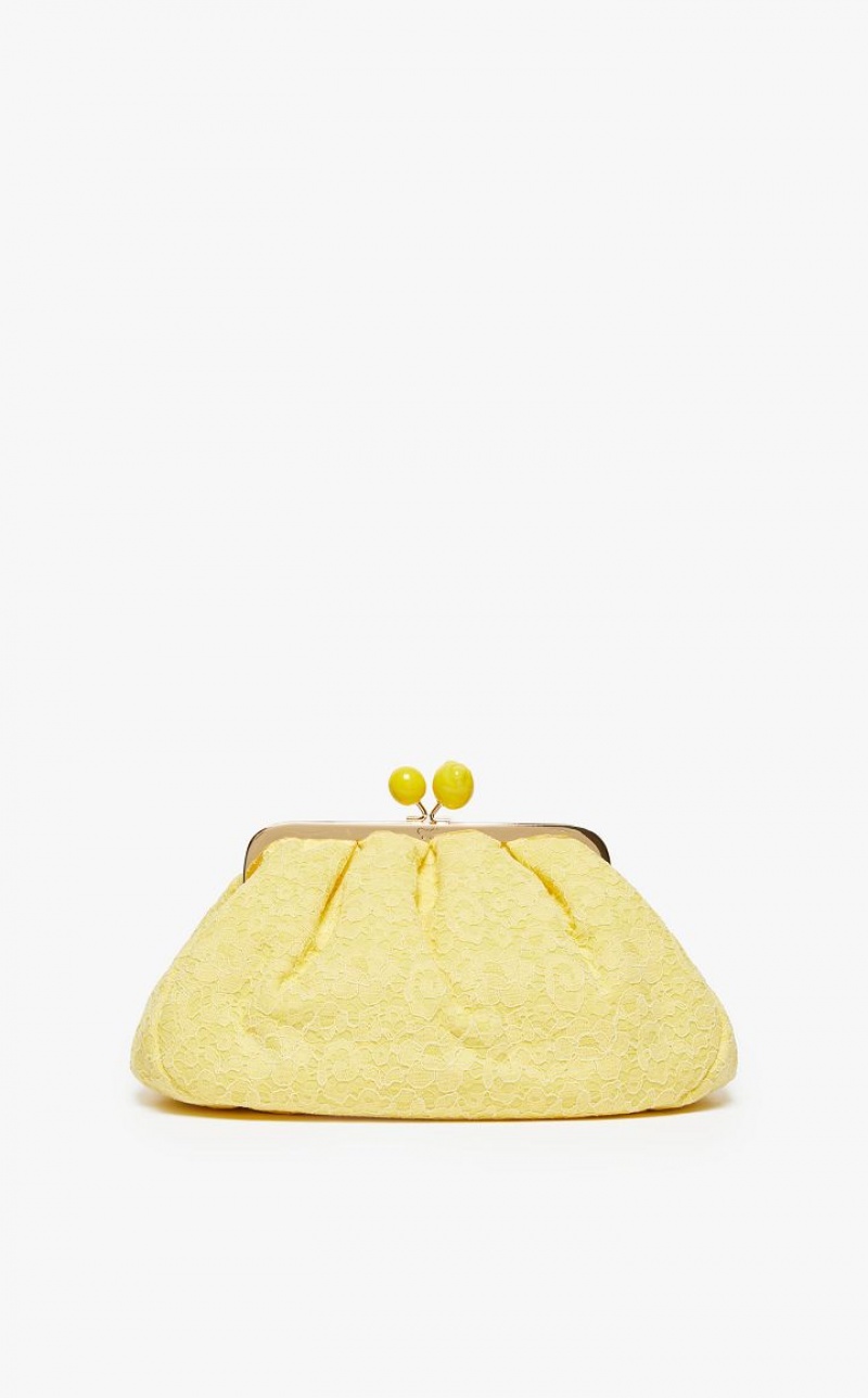 Max Mara Hommage À La France Pasticcinoin Spitze Weekend Bag Hellgelb | MMR594173