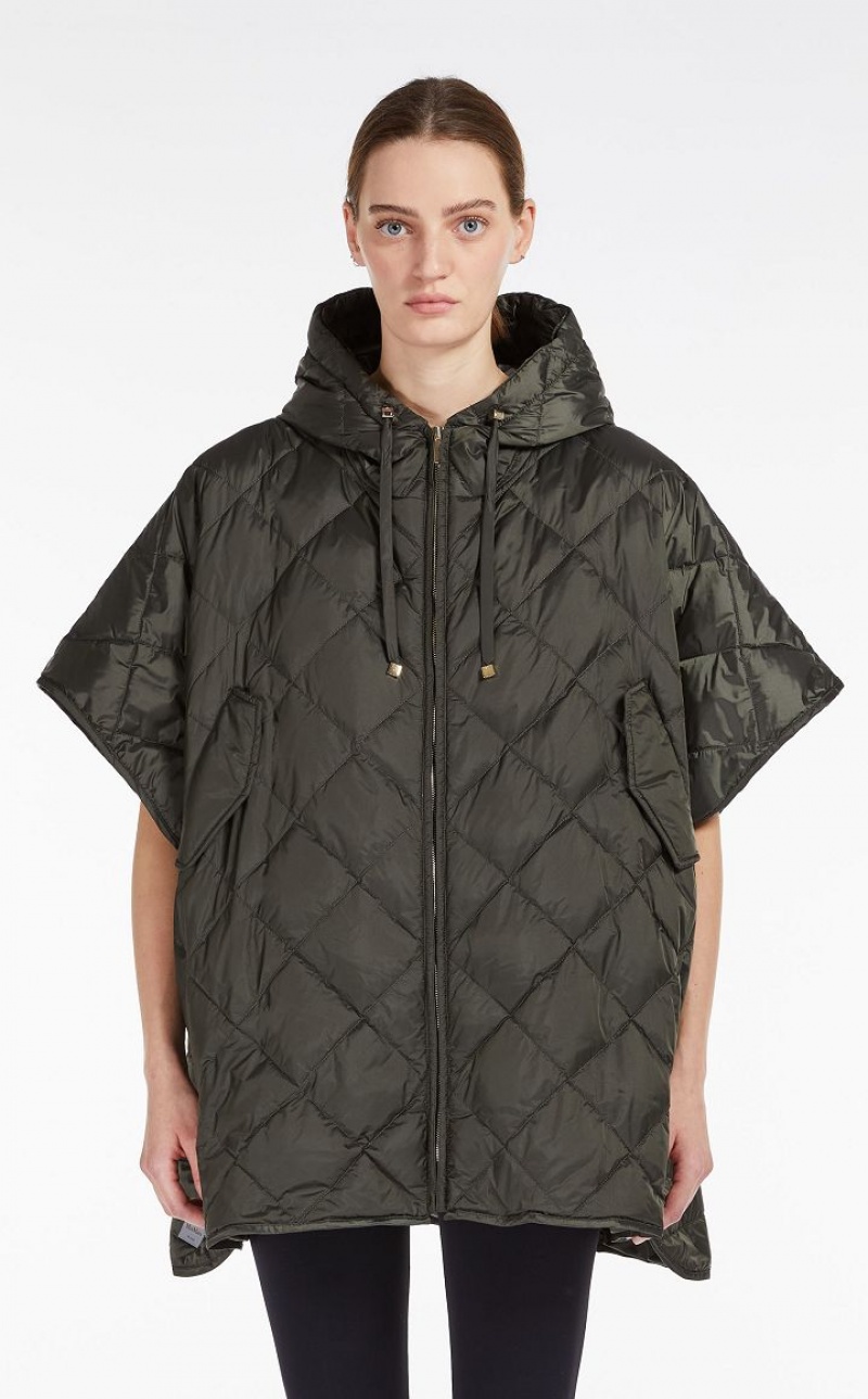 Max Mara Hood In Wasser-resistant Canvas Capses Dunkel | MMR593955