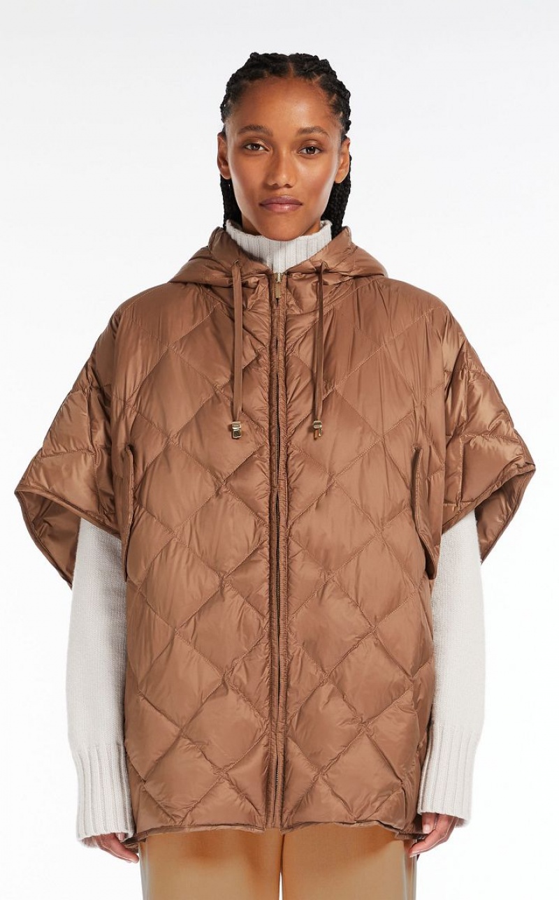 Max Mara Hood In Wasser-resistant Canvas Capses Braun | MMR593958