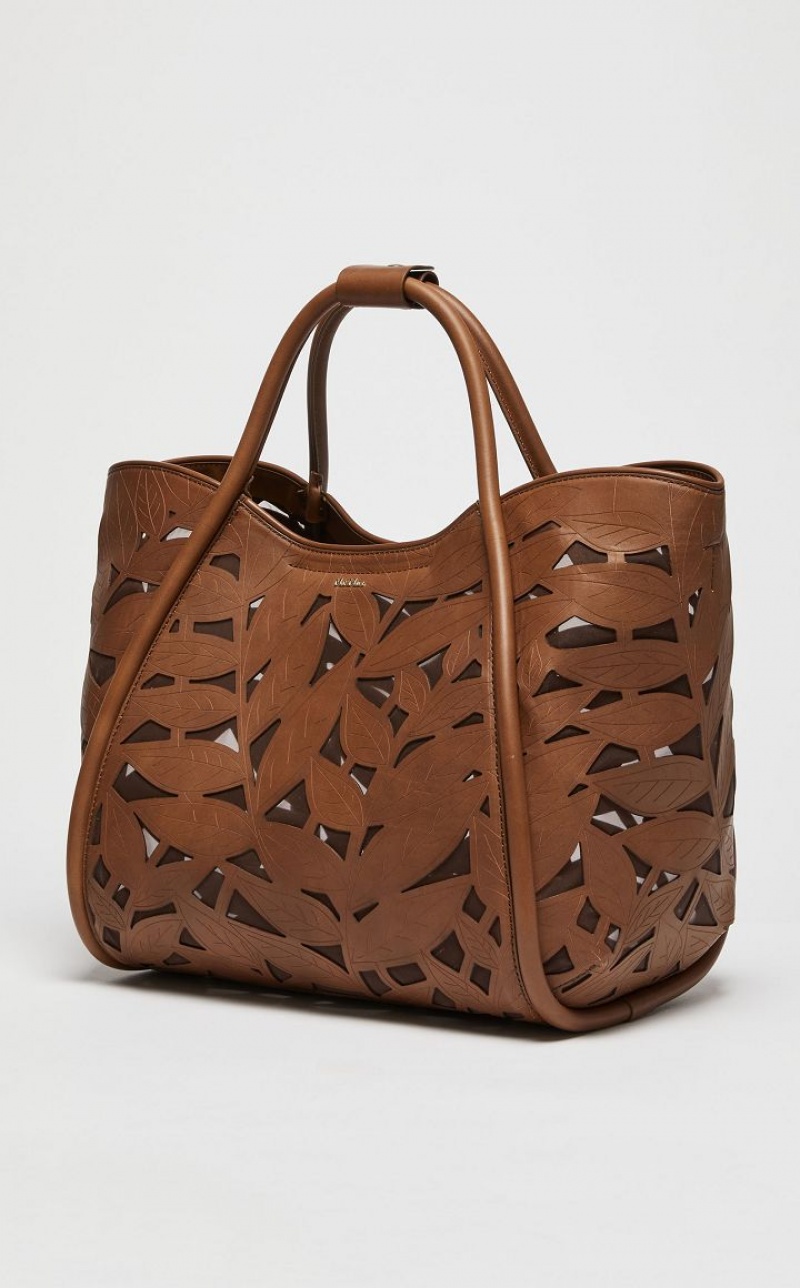 Max Mara In Carved Leder Marine Bag Braun | MMR594125