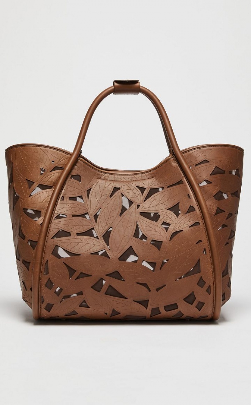 Max Mara In Carved Leder Marine Bag Braun | MMR594125