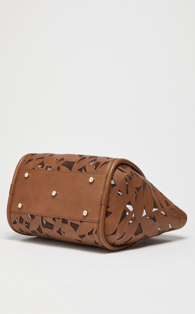 Max Mara In Carved Leder Marine Bag Braun | MMR594125