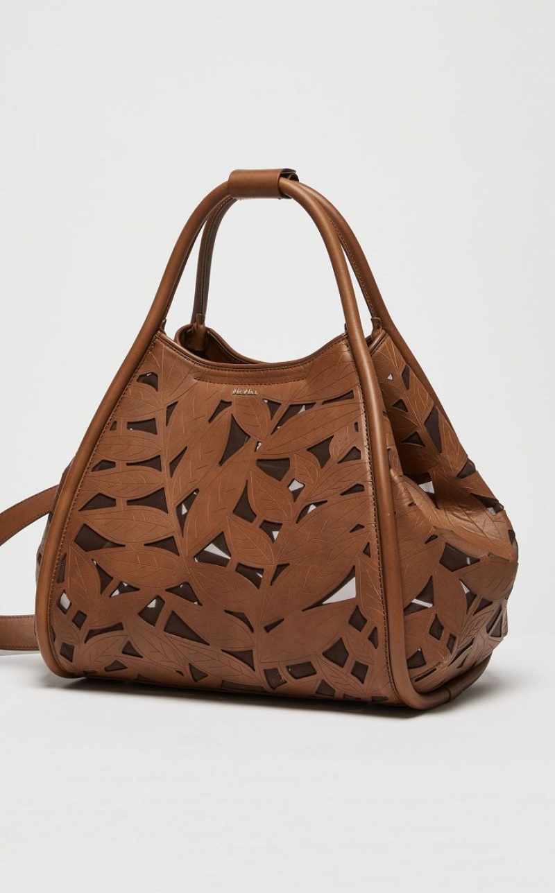 Max Mara In Carved Leder Marine Bag Braun | MMR594125