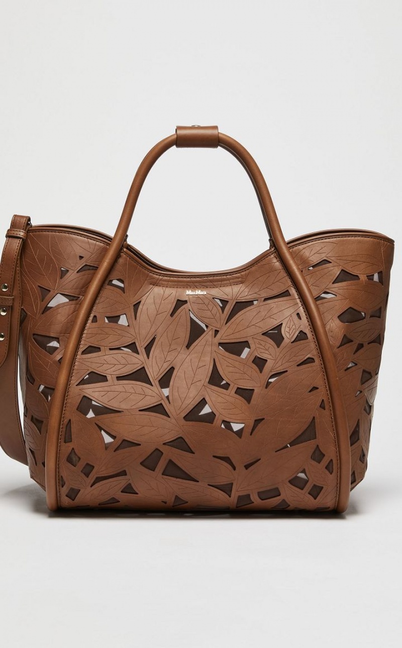 Max Mara In Carved Leder Marine Bag Braun | MMR594125