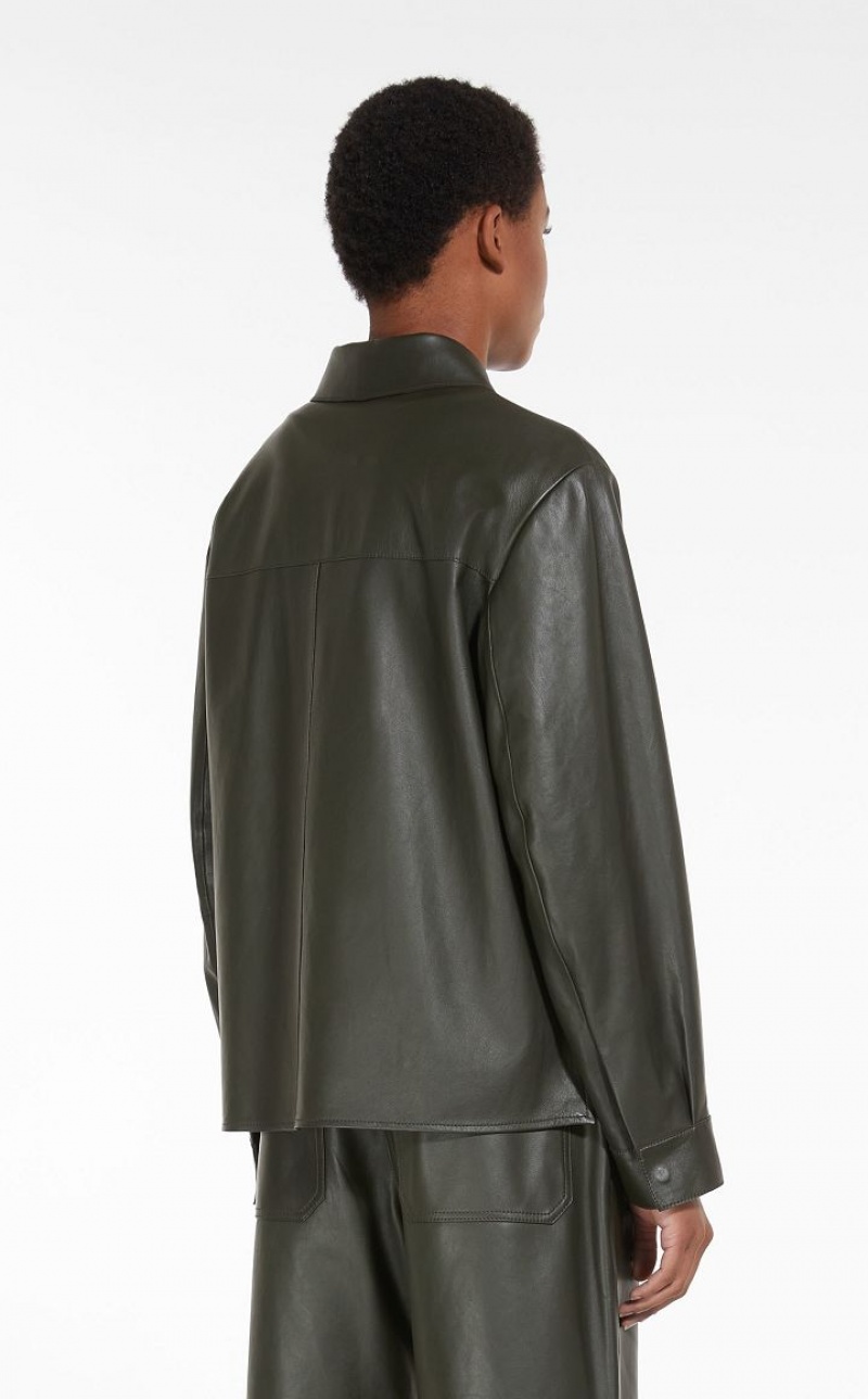 Max Mara Jackets Leather Dunkel | MMR594015