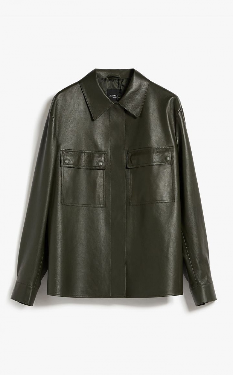 Max Mara Jackets Leather Dunkel | MMR594015