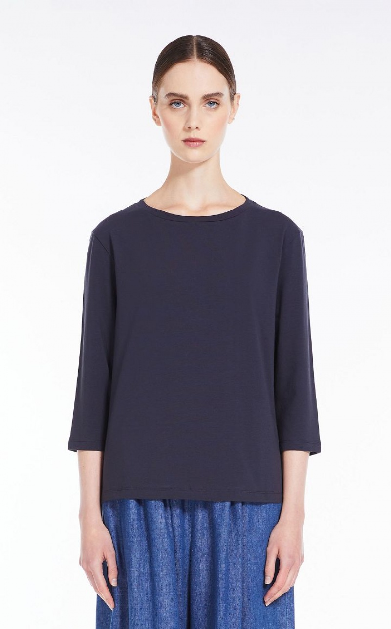 Max Mara Jersey T-shirt Navy | MMR593653