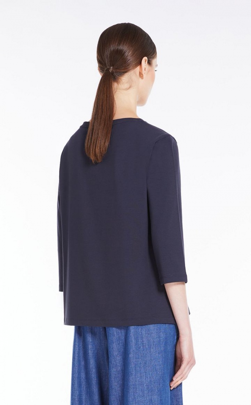 Max Mara Jersey T-shirt Navy | MMR593653