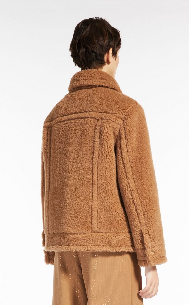 Max Mara Kurzes Jacket In Teddy Fabric Mäntel Braun | MMR593858