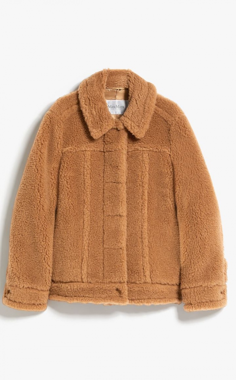 Max Mara Kurzes Jacket In Teddy Fabric Mäntel Braun | MMR593858