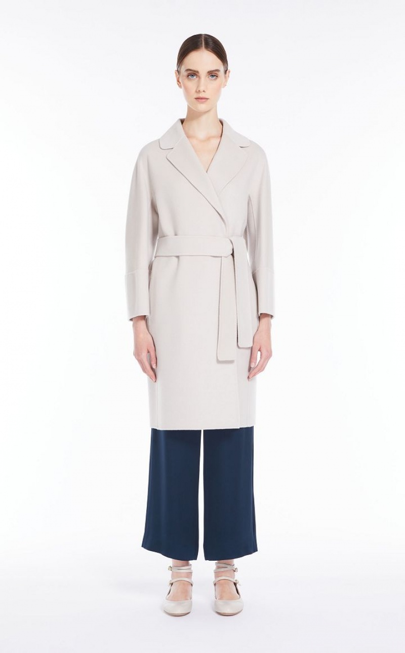 Max Mara Kurzes Wolle Mäntel Hell | MMR593889