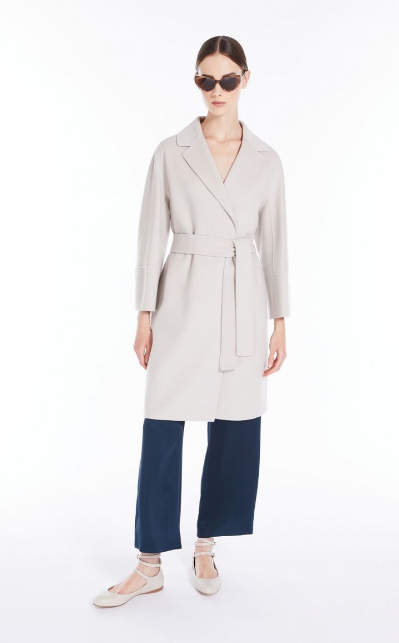 Max Mara Kurzes Wolle Mäntel Hell | MMR593889