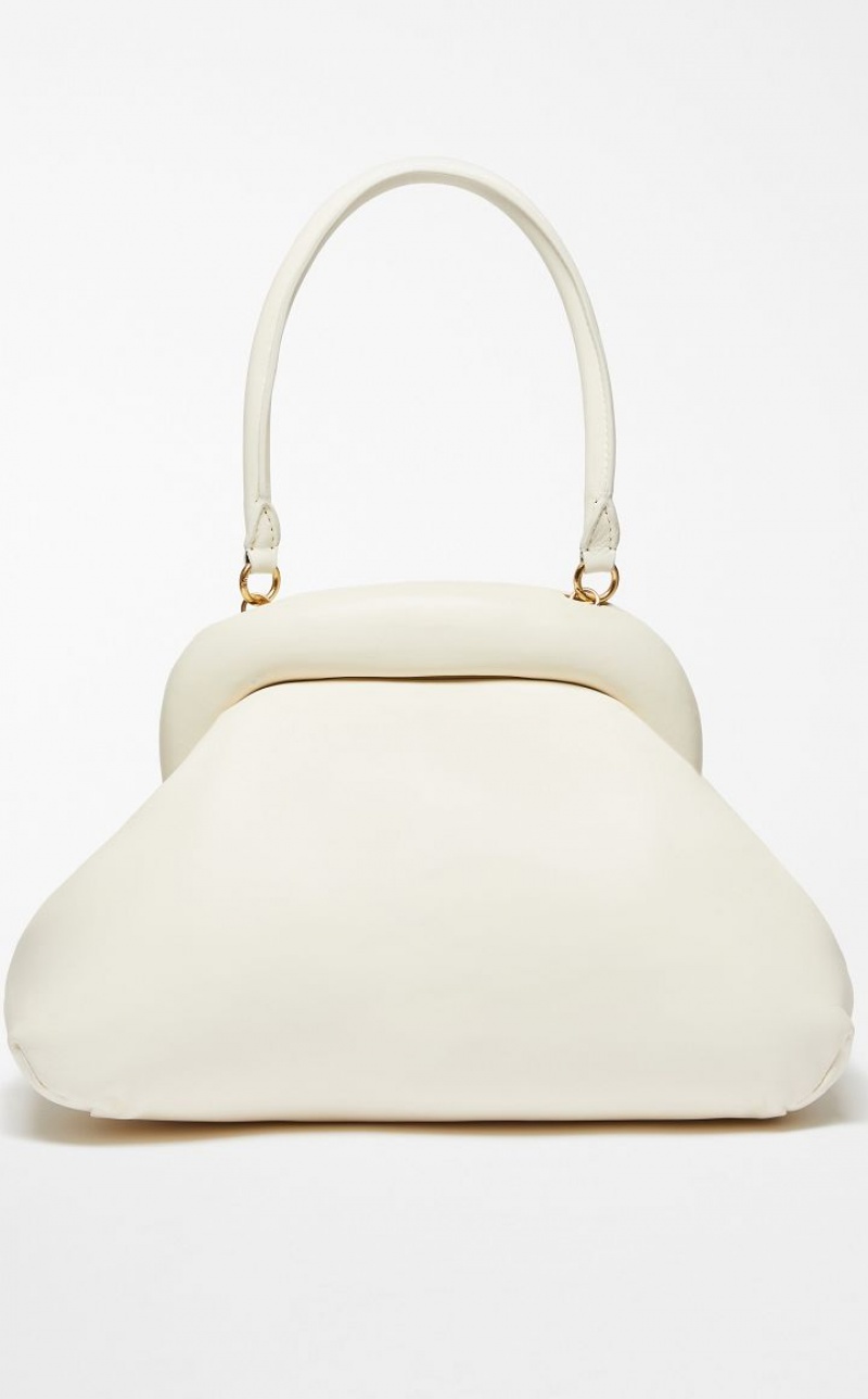 Max Mara Large Nappa-leather Bouba Sportmax Bag Weiß | MMR594179