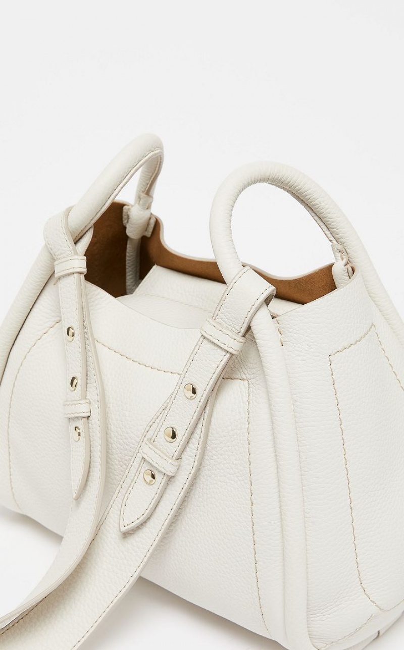 Max Mara Leder Marine Bag Weiß | MMR594131