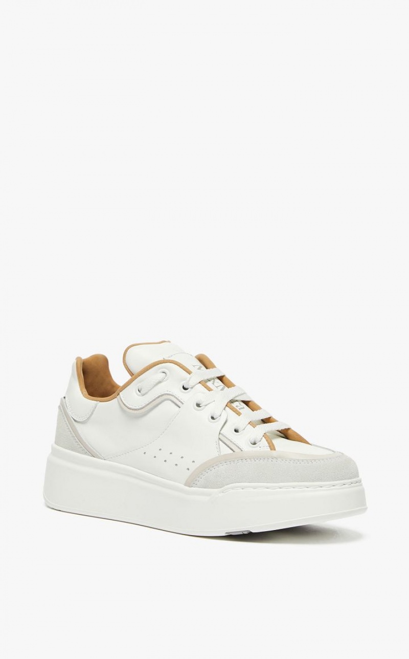 Max Mara Leder Sneakers Weiß | MMR594210