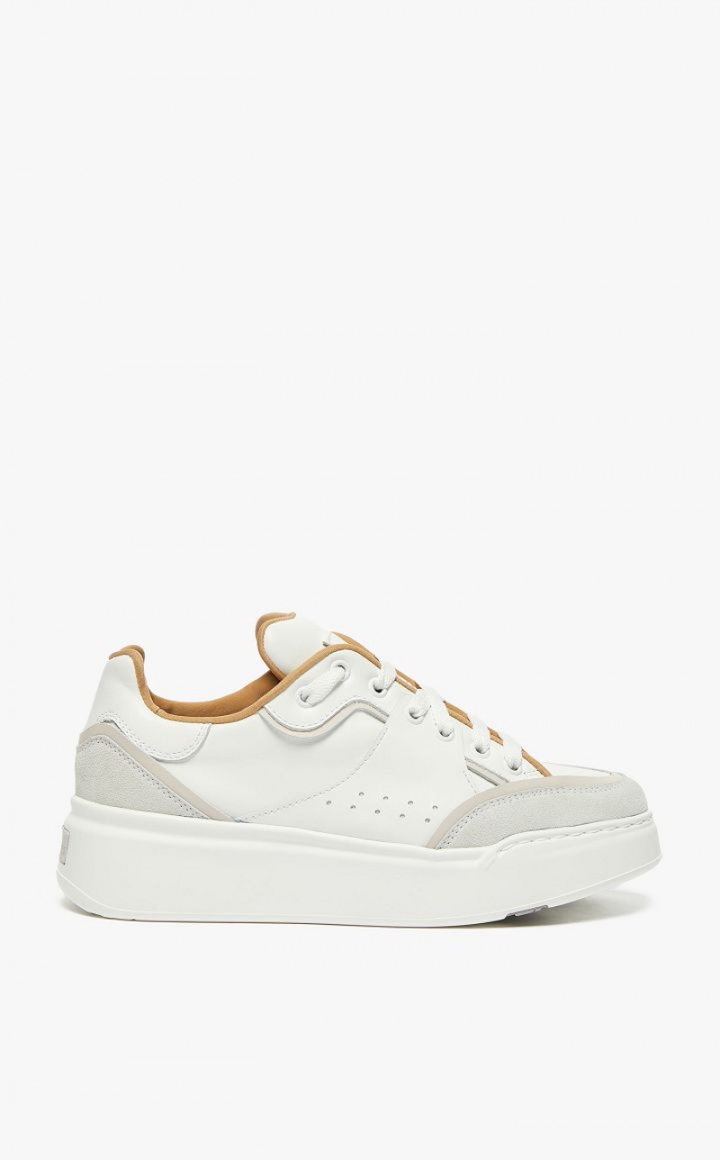 Max Mara Leder Sneakers Weiß | MMR594210