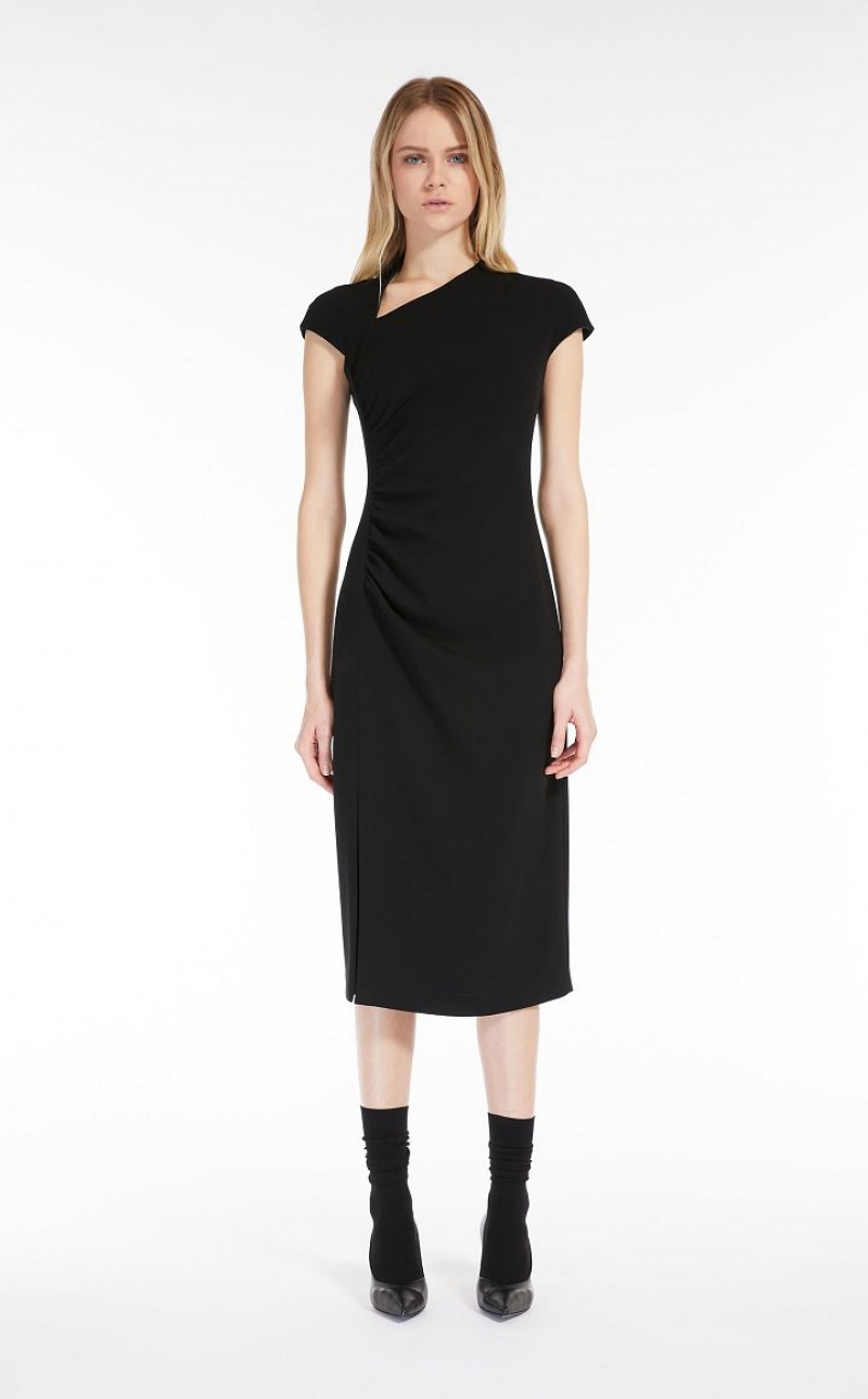 Max Mara Long Cady Kleid Schwarz | MMR593409