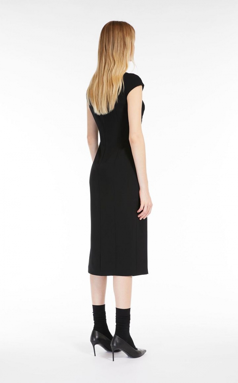 Max Mara Long Cady Kleid Schwarz | MMR593409