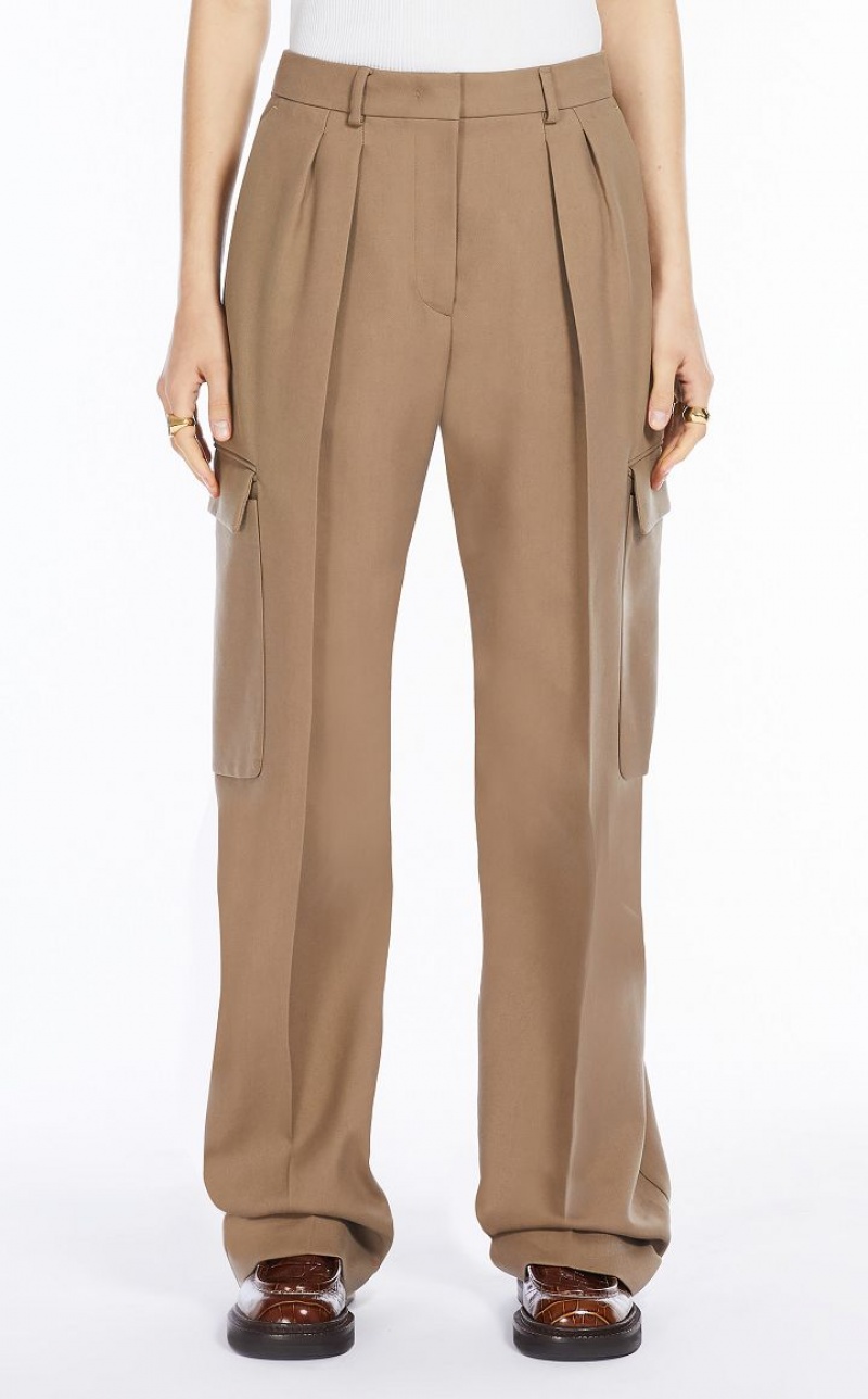 Max Mara Low-rise Cargo Hosen Beige | MMR593779