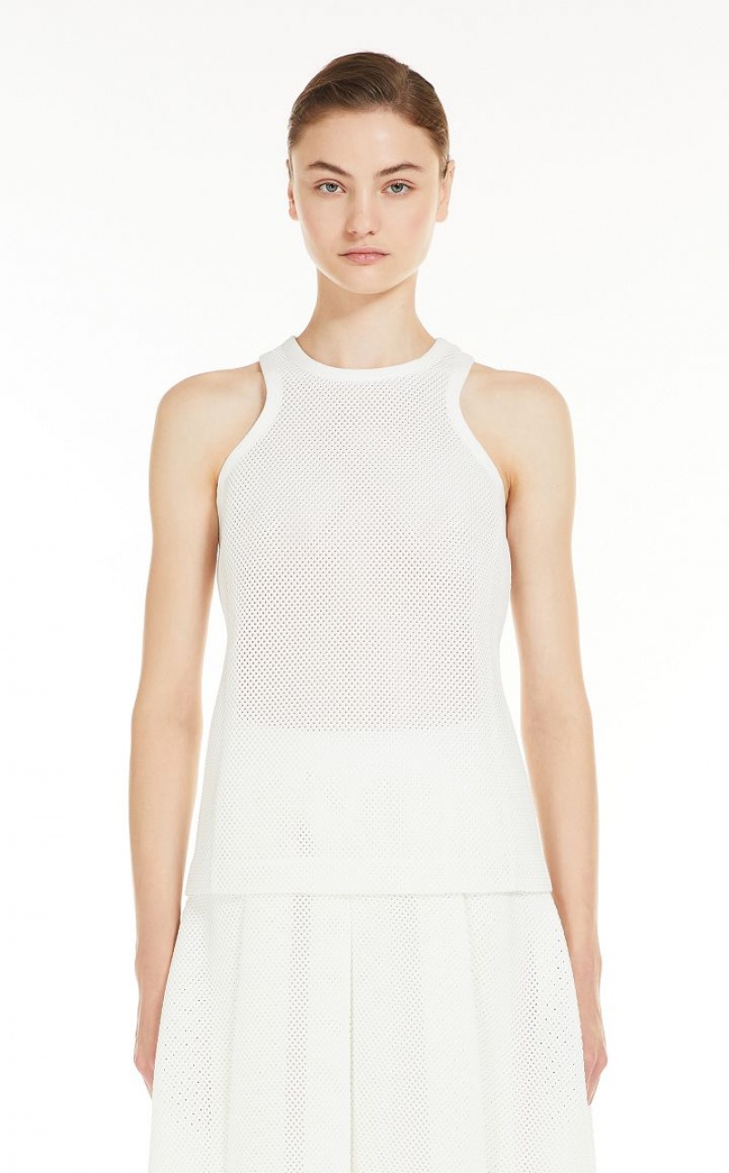 Max Mara Mesh-effect Technical Jersey Oberteile Platin | MMR593634